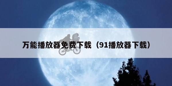 万能播放器免费下载（91播放器下载）