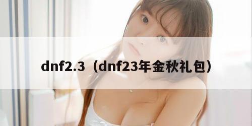 dnf2.3（dnf23年金秋礼包）