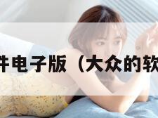 大众软件电子版（大众的软件下载）