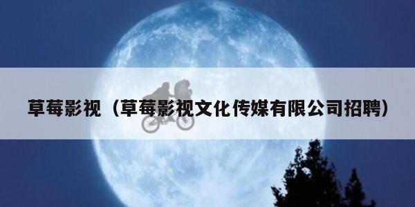 草莓影视（草莓影视文化传媒有限公司招聘）