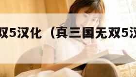 真三国无双5汉化（真三国无双5汉化补丁怎么用）