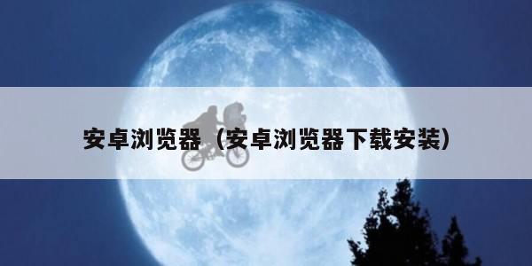 安卓浏览器（安卓浏览器下载安装）