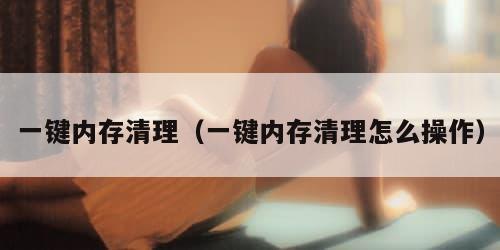 一键内存清理（一键内存清理怎么操作）