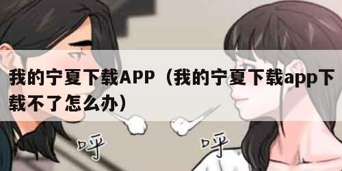 我的宁夏下载APP（我的宁夏下载app下载不了怎么办）