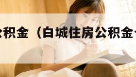 白城住房公积金(白城住房公积金个人怎么提取)