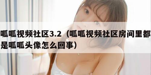 呱呱视频社区3.2（呱呱视频社区房间里都是呱呱头像怎么回事）