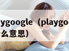 playgoogle(playgoogle什么意思)