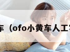 ofo小黄车（ofo小黄车人工客服电话）