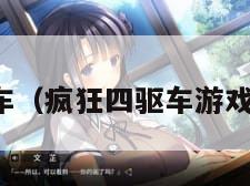 疯狂四驱车（疯狂四驱车游戏纸牌玩法）