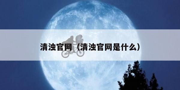 清浊官网（清浊官网是什么）