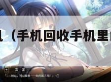手机回收手机（手机回收手机里的信息可以删除干净吗）