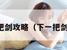 下一把剑攻略（下一把剑技巧）