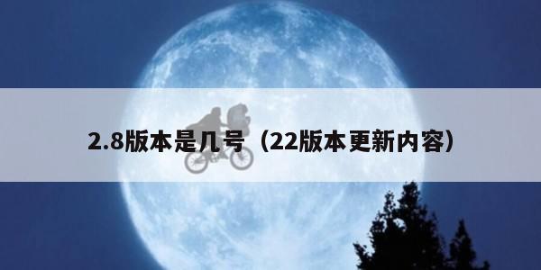 2.8版本是几号（22版本更新内容）