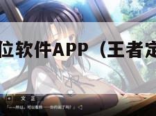王者荣耀定位软件APP(王者定位器软件下载)