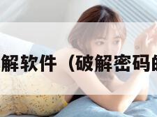手机密码破解软件(破解密码的手机软件)