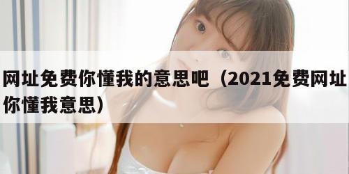 网址免费你懂我的意思吧（2021免费网址你懂我意思）